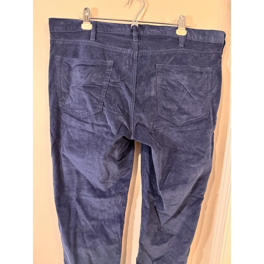 Banana Republic Corduroy Traveler Pants 38x32 Men's Navy Blue Slim Fit‎